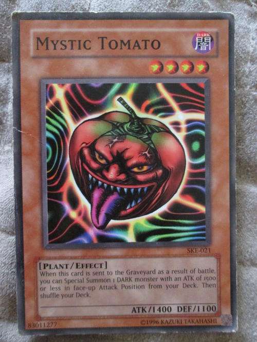 YU-GI-OH MYSTIC TOMATO PLAYED CARD