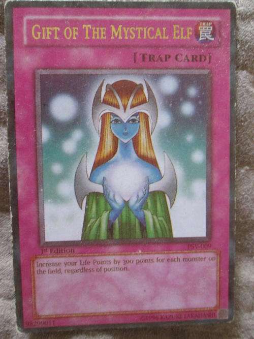 YU-GI-OH GIFT OF THE MYSTICAL ELF PLAYED CARD