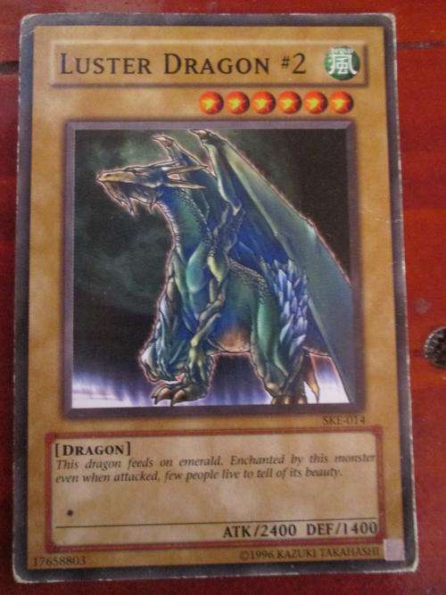 YU-GI-OH LUSTER DRAGON #2 PLAYED CARD