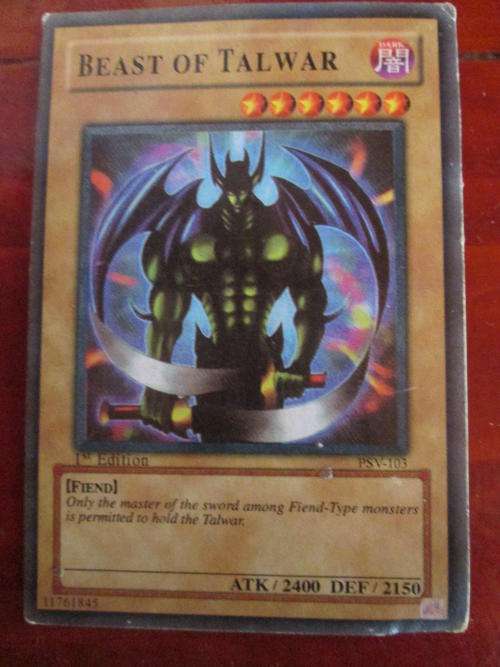 YU-GI-OH BEAST OF TALWAR PLAYED CARD