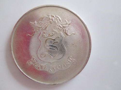 THE SILVER SOLUTION PLATE & POLISH KNIGHT TOKEN/COIN
