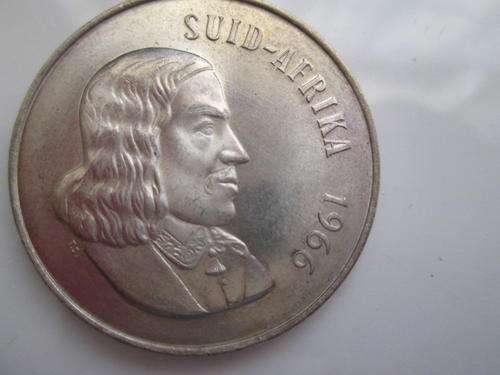 R1-BEAUTIFUL JAN VAN RIEBEEK 1966 AFRIKAANS COIN- 1 RAND