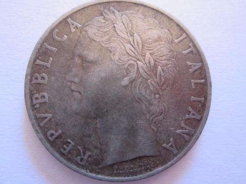 ITALIAN 100 L COIN 1956 BEAUTIFUL DETAIL