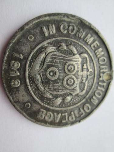 IN COMMEMORATION OF PEACE 1919 MEDALLION- FROM WORLD WAR I