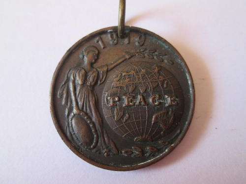 1919 PEACE MEDALLION- CONCLUSION OF THE GREAT WAR- WORLD WAR ONE