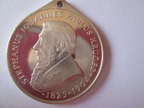ENGLISH PAUL KRUGER STERLING SILVER  UNVEILING 1954 MEDALLION ******
