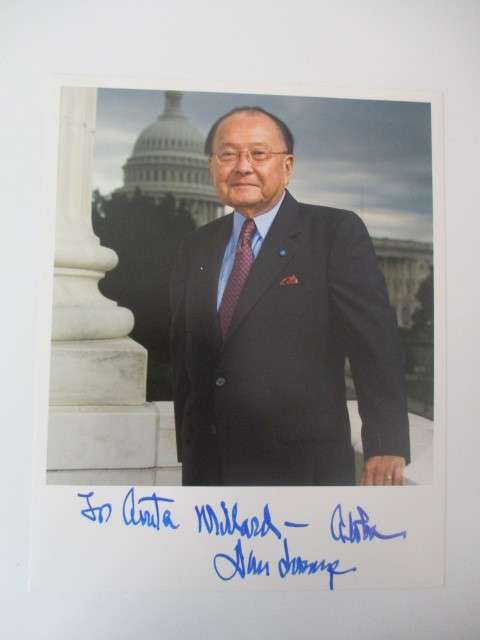 AUTOGRAPHED / SIGNED - DANIAL INOUYE - FORMER USA SENATOR