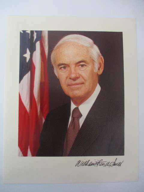 AUTOGRAPHED / SIGNED -  ATTORNEY GENERAL WILLIAM FRENCH SMITH A4 SIZE