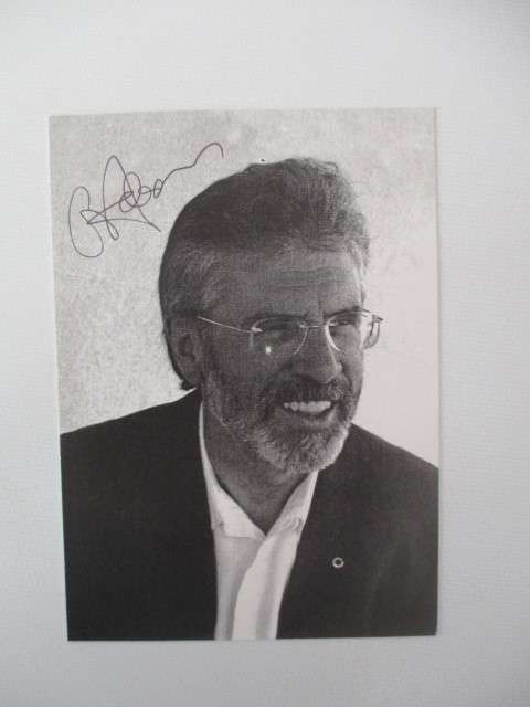 AUTOGRAPHED / SIGNED - GERRY ADAMS - IRISH POLITICIAN