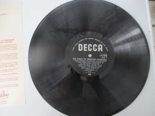 VINTAGE LP - THE VOICE OF WINSTON CHURCHILL - lp in great shape!!!