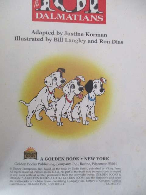 LITTLE GOLDEN BOOKS -  DISNEYS 101 DALMATIONS  1961