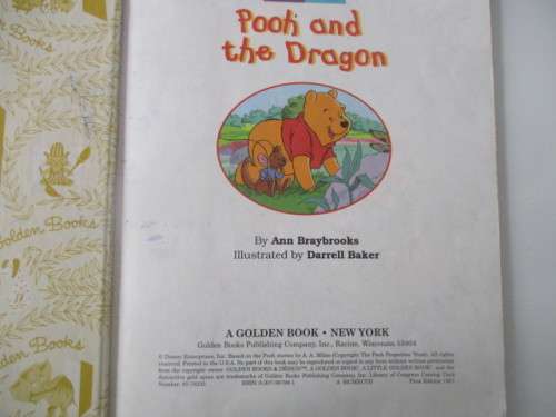 LITTLE GOLDEN BOOK  - POOH AND THE DRAGON - 1997