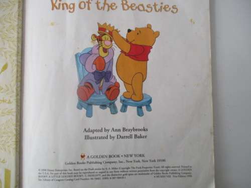 LITTLE GOLDEN BOOK - POOH - KING OF THE BEASTIES  FIRST EDITION 1998
