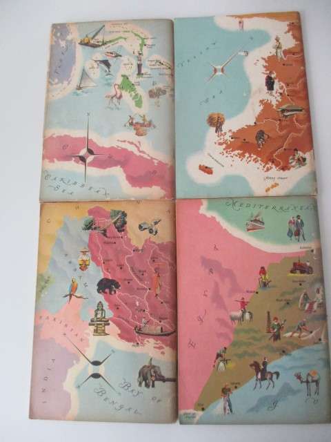 AMERICAN GEOGRAPHICAL SOCIETY - AROUND THE WORLD 4 BOOKS  1960`S