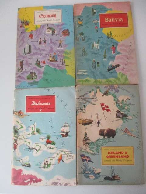 AMERICAN GEOGRAPHICAL SOCIETY - AROUND THE WORLD 4 BOOKS  1960`S
