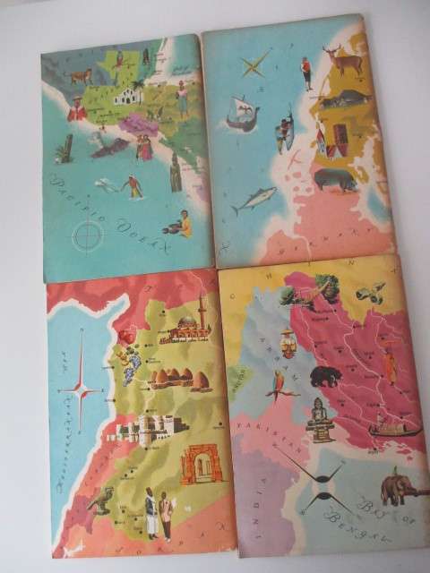 AMERICAN GEOGRAPHICAL SOCIETY - AROUND THE WORLD 4 BOOKS  1960`S