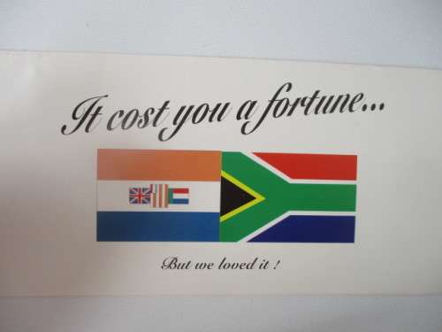 AUTOGRAPHED / SIGNED - PIETER DIRK UYS AS EVITA  SIGNED CARD -  NOTE MANDELA
