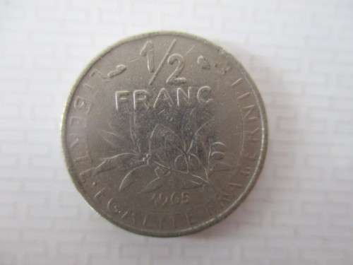 FRANCE 1/2 FRANC  1965 COIN