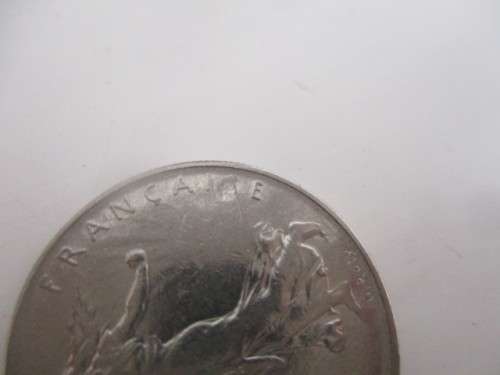 FRANCE  1 FRANC  COIN - 1964  - ERROR COIN S MISSING IN  FRANCAISE