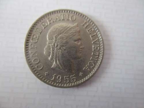 SWITZERLAND 10 RAPPEN COIN  - 1955