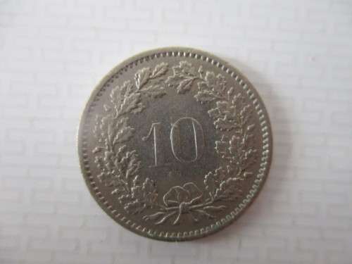 SWITZERLAND - 10 RAPPEN  COIN - 1976