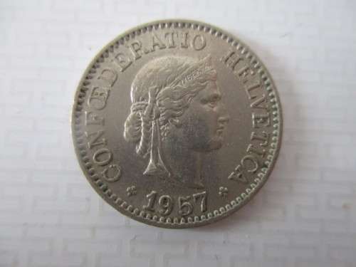 SWITZERLAND - 10 RAPPEN COIN   - 1957