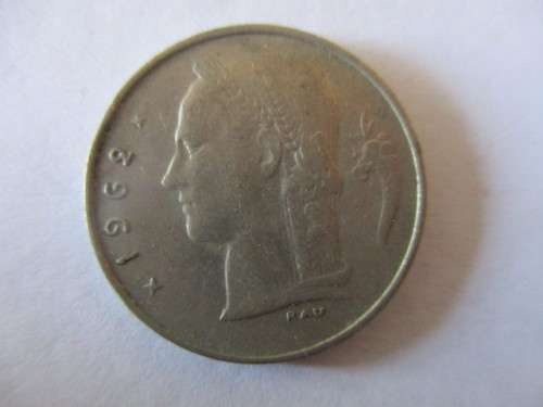 BELGIUM  1 FRANC  -  COIN 1962