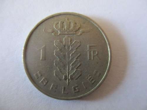 BELGIUM  1 FRANC  -  COIN 1962