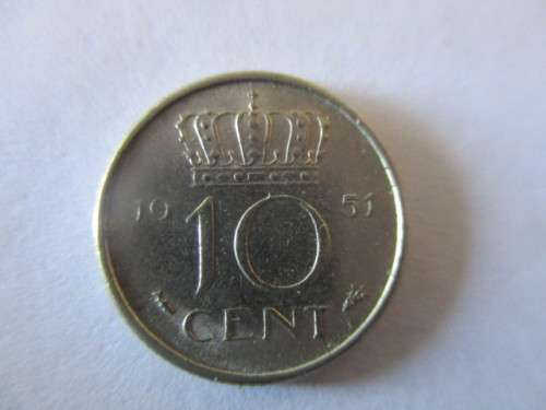 HOLLAND - 10c   COIN - 1951