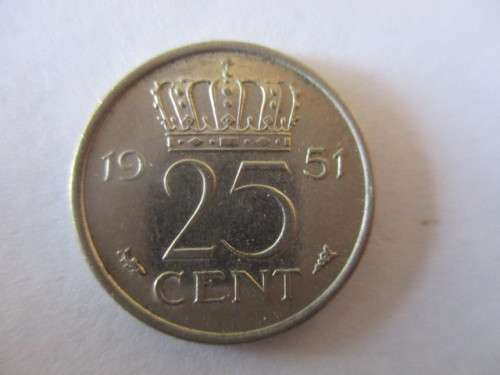 HOLLAND - 25c  COIN - 1951