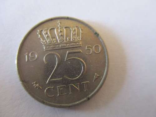 HOLLAND - 25c  COIN - 1950