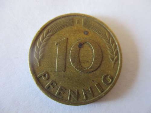 GERMANY -  10 PFENNIG - 1950 LOVELY DETAIL