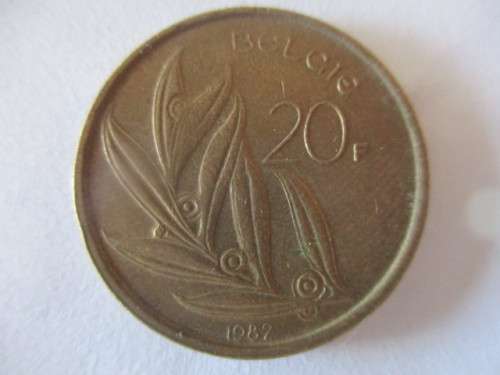 BELGIUM  20 FRANCS -  1982 LOVELY DETAIL