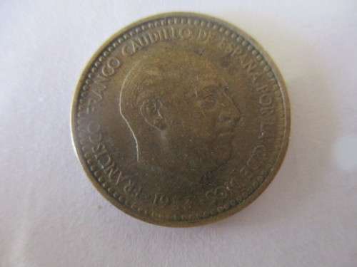 SPAIN 1 PESETE COIN - 1953