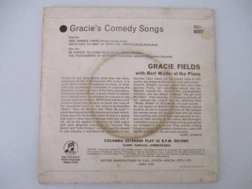 VINTAGE 7 SINGLE - GRACIES COMEDY SONGS - LOVELY CONDITION
