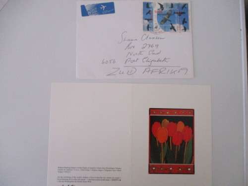 AUTOGRAPHED / SIGNED - ZACH AND MONA DE DEER - CHRISTMAS CARD
