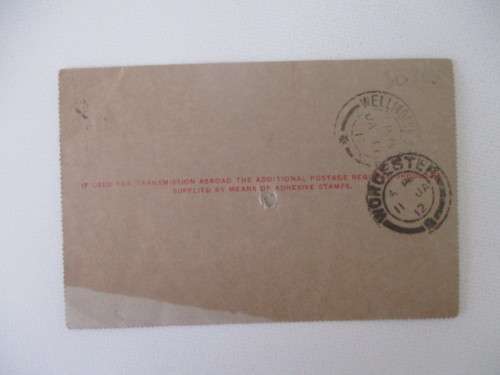 ANTIQUE LETTER CARD  GRAN OF TINIE VORSTER FROM THE CAPE COLONY 1912