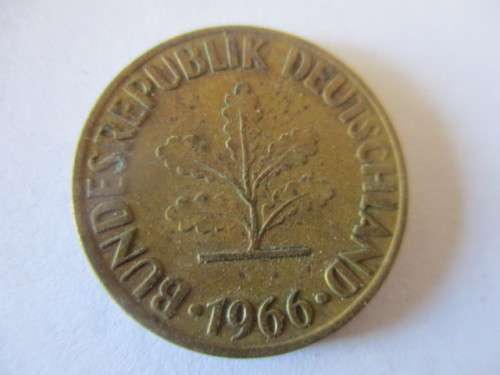 GERMANY - 10 PFENNIG 1966 COIN LOVELY DETAIL