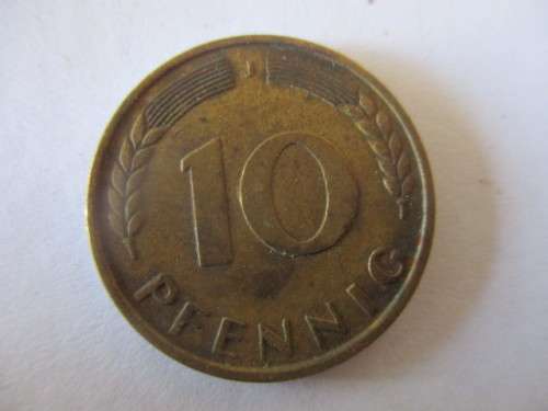 GERMANY - 10 PFENNIG 1966 COIN LOVELY DETAIL