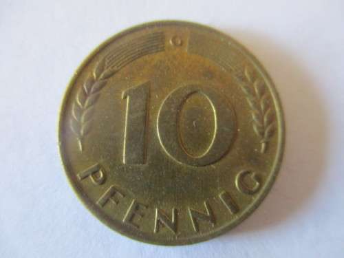 GERMANY - 10 PFENNIG 1968 COIN LOVELY DETAIL