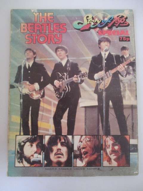 VINTAGE THE BEATLES BOOKLET - THE BEATLES STORY STORY OF POPS 1970.S