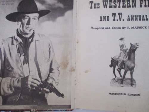 THE WESTERN FILM AND TV ANNUAL -  1959  - ANNUAL  SPINE COVER MISSING