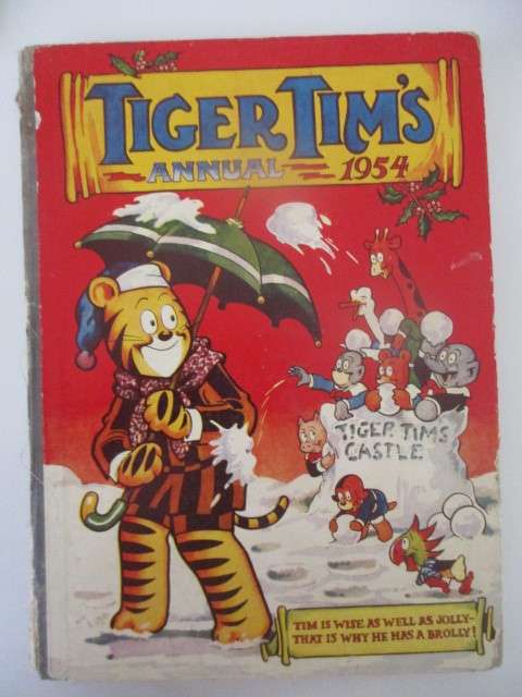 VINTAGE TIGER TIMS ANNUAL - 1954  - SPINE COVER MISSING