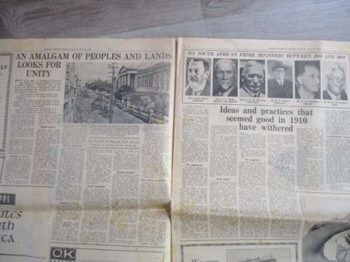 VINTAGE NEWSPAPER 1910-1960 THE FIRST HALF CENTURY - JUBILEE SUPPLEMENT