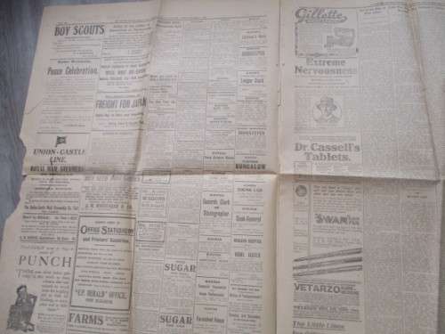 ANTIQUE NEWSPAPER - THE EASTERN PROVINCE HERALD -  1918