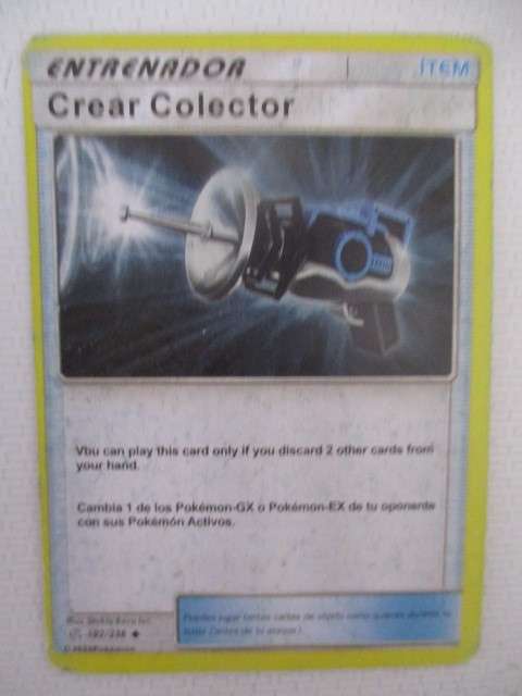 POKEMON  ITEM CARD CREAR COLECTOR CARD A BIT WORN