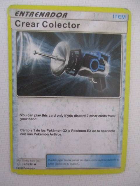 POKEMON  ITEM CARD CREAR COLECTOR CARD A BIT WORN