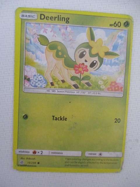 POKEMON - DEERLING - COSMIC ECLIPSE - CARD BIT WORN