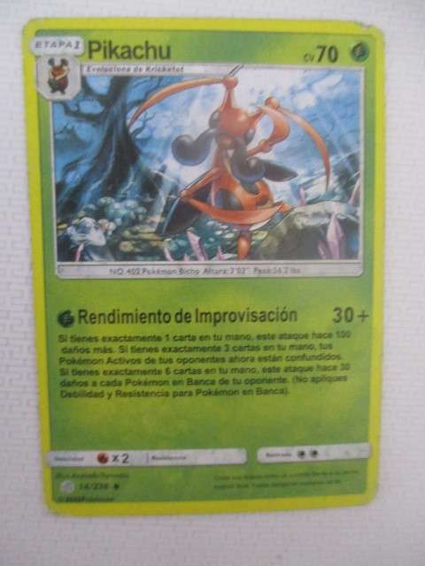 POKEMON - PIKACHU - COSMIC ECLIPSE - CARD BIT WORN
