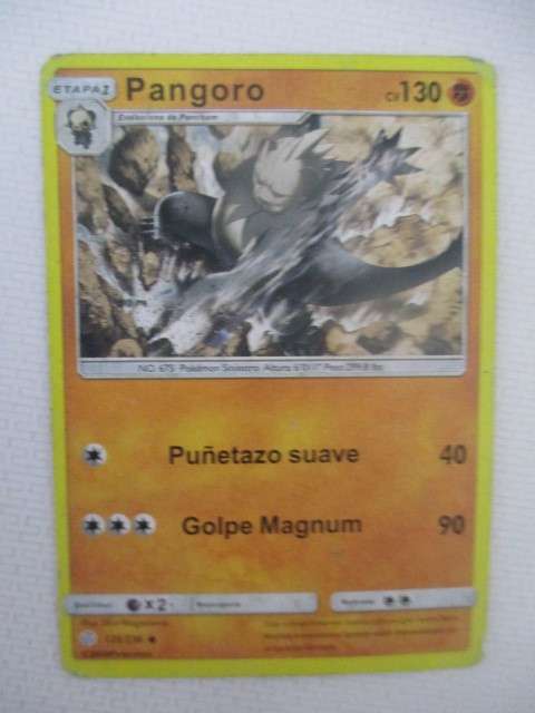 POKEMON - PANGORO - SPANISH CARD CARD BIT WORN COSMIC ECLIPSE